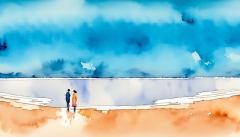 Zwei-Menschen-im-Wattenmeer-aquarell_01