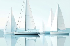 Segelboot abstrakt high-key-02a