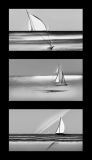 Triptychon-Segelboote-abstract-monochromatisch