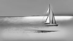 Segelboot-monchromatisch-abstrahiert-1