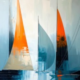 Segelboote abstrakt-12