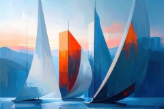 Segelboot abstrakt-15-32